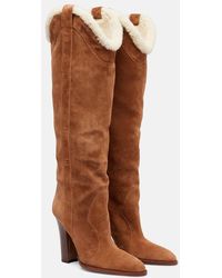 Paris Texas - Lavinia 100 Suede Over-The-Knee Boots - Lyst