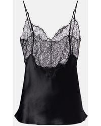 Nili Lotan - Mabelle Lace-Trimmed Silk Satin Camisole - Lyst