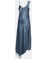 Veronica Beard - Vernon Lace-Trimmed Silk-Blend Midi Dress - Lyst