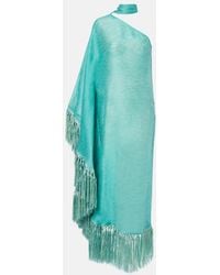 ‎Taller Marmo - Arno Fringed Linen-Blend Maxi Dress - Lyst