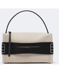 JW Anderson - Loafer Medium Canvas And Leather Shoulder Bag - Lyst