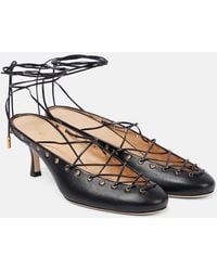 Chloé - Ghillies Leather Lace-Up Pumps - Lyst