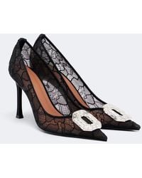 AMINA MUADDI - Camelia Embellished Lace Pumps - Lyst