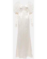 Danielle Frankel - Bridal Maren Wool And Silk Gown - Lyst