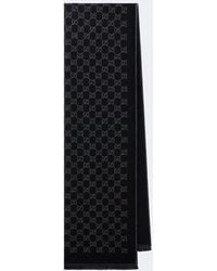 Gucci - Gg Jacquard Wool-Blend Scarf - Lyst