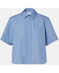 Sacai - Striped Cotton Poplin Shirt - Lyst