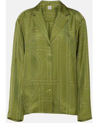 TOTEME - Camisa De Pijama De Seda Con Monograma - Lyst