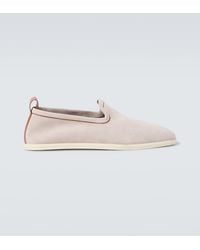 Loro Piana - Venice Walk Suede Loafers - Lyst