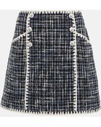 Veronica Beard - Mini-jupe Medford en tweed de coton melange - Lyst
