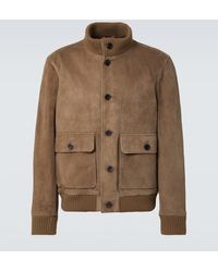 FRAME - Bomberjacke Aus Veloursleder - Lyst