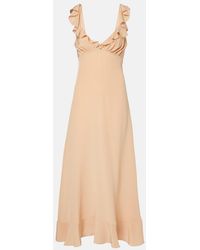 Chloé - Ruffled Silk Maxi Dress - Lyst