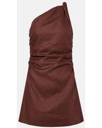 Faithfull the Brand - One-Shoulder-Minikleid Marga Aus Leinen - Lyst