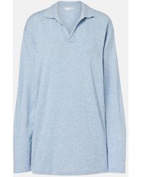 The Row - Niosa Cotton And Linen Polo Sweater - Lyst