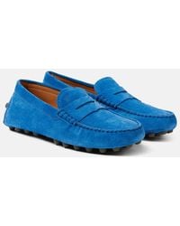 Tod's - Gommino Suede Driving Shoes - Lyst