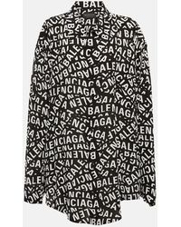 Balenciaga - Camicia con logo - Lyst