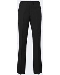 Prada - Virgin Wool Twill Slim Pants - Lyst