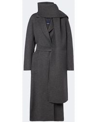 Max Mara - Scarf-Detail Virgin Wool Wrap Coat - Lyst