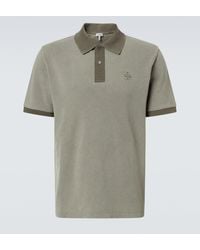 Loewe - Anagram Cotton Pique Polo Shirt - Lyst