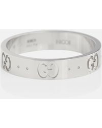 Gucci - White Gold Icon Ring - Lyst