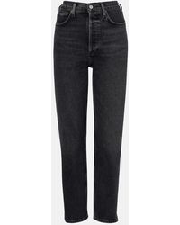 Agolde - 90's Pinch Waist Crop Straight Jeans - Lyst