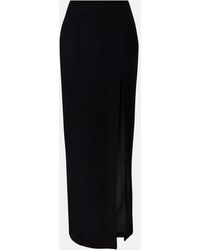Alessandra Rich - Wool-Blend Twill Boucle Maxi Skirt - Lyst