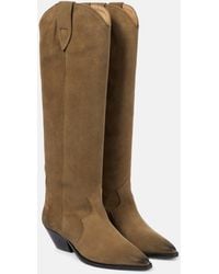 Isabel Marant - Lomero Suede Knee-High Boots - Lyst