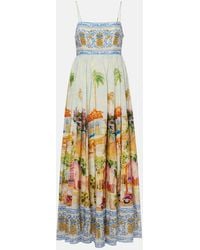 FARM Rio - Bedrucktes Maxikleid Aus Einem Baumwollgemisch - Lyst