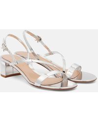 Gianvito Rossi - 45 Metallic Leather Sandals - Lyst