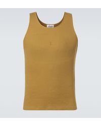 Saint Laurent - Cassandre Cotton Tank Top - Lyst