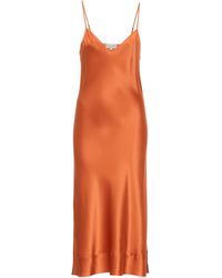 Lee Mathews Slipdress Stella aus Seidensatin - Orange