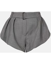 Magda Butrym - High-Rise Wool And Silk Shorts - Lyst