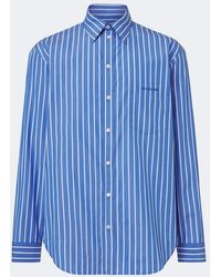 Balenciaga - Striped Cotton Poplin Shirt - Lyst