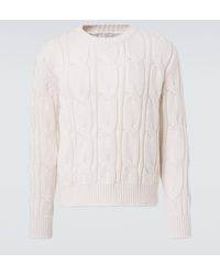 Eleventy - Cable-Knit Wool Sweater - Lyst