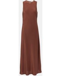 Asceno - Valencia Silk Crepe Maxi Dress - Lyst