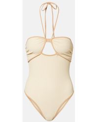 Johanna Ortiz - Cutout Halterneck Swimsuit - Lyst
