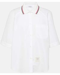 Thom Browne - Camisa de popelin de algodon - Lyst