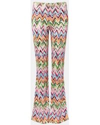Missoni - Zigzag High-Rise Flared Pants - Lyst