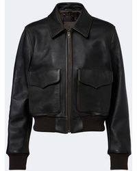 Nili Lotan - Leather Bomber Jacket - Lyst