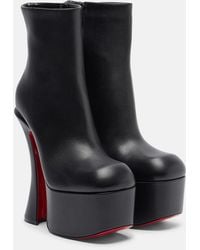 Christian Louboutin - Aquabootie 160 Leather Platform Ankle Boots - Lyst