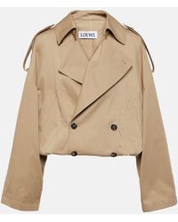 Loewe - Balloon Cropped Cotton Drill Jacket - Lyst