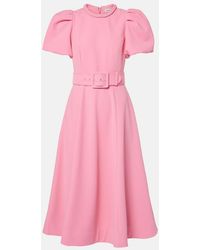 Rebecca Vallance - Rosita Puff-Sleeve Midi Dress - Lyst