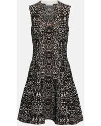 Alaïa - Leopard-Print Jacquard Minidress - Lyst