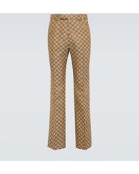 Gucci - GG Linen-blend Pants - Lyst