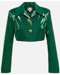 Miss Sohee - Cropped Silk Jacket - Lyst