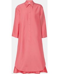 Max Mara - Quincy Cotton-blend Poplin Midi Dress - Lyst