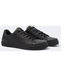 Gucci - Ace Web Stripe Leather Sneakers - Lyst