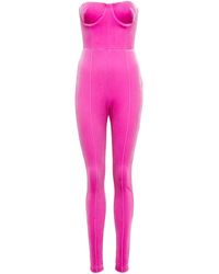 Damen Bekleidung Jumpsuits und Overalls Playsuits Hemant & Nandita Synthetik KURZOVERALL SAGE in Pink 