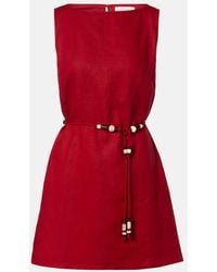 Faithfull the Brand - Liu Belted Linen Minidress - Lyst