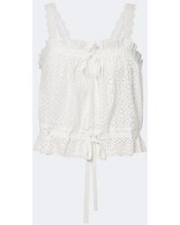 Ulla Johnson - Isola Broderie Anglaise Cotton Top - Lyst