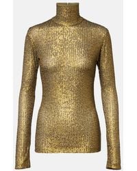Norma Kamali - Top Mit Pailletten - Lyst